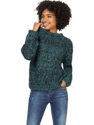 Heine Sweter w kolorze czarno-turkusowym rozmiar: 46. Czarne swetry Heine, bez wzorów, z wełny, bez ramiączek. Za 61.95 zł.