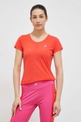 Fila t-shirt treningowy Rahden kolor czerwony. Czerwone t-shirty Fila, bez wzorów, ze skóry, bez kołnierzyka, bez ramiączek. Za 149.99 zł.