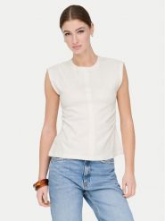 ONLY T-Shirt Marie 15372452 Biały Regular Fit. Białe t-shirty ONLY, xs, bez wzorów, z bawełny, bez kołnierzyka, bez ramiączek. Za 79.99 zł.