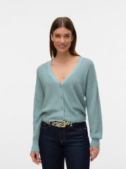 Vero Moda Kardigan w kolorze błękitnym rozmiar: XXL. Niebieskie swetry Vero Moda, s, bez wzorów, z wiskozy, klasyczne, bez ramiączek. Za 79.40 zł.