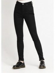 Lee Dżinsy "Ivy" - Skinny fit - w kolorze czarnym rozmiar: W25/L33. Czarne jeansy Lee, l, z aplikacjami, klasyczne, z podwyższonym stanem. Za 152.99 zł.