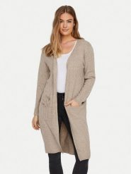 Vero Moda Kardigan 10215434 Beżowy Regular Fit. Brązowe swetry Vero Moda, xs, bez wzorów, z syntetyku, bez ramiączek. Za 99.99 zł.