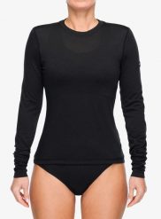 Bluza termoaktywna damska Super.natural Sierra140 LS. Czarne bluzy super.natural, l, bez wzorów, z dzianiny, bez kaptura, narciarskie. Za 291.49 zł.