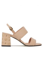 Pollini Sandały SA16106C0ITDP105 Beżowy. Brązowe sandały Pollini, bez wzorów, ze skóry, bez obcasa, na słupku, bez zapięcia. Za 1,979.00 zł.