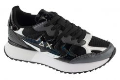 Buty sportowe Sneakersy damskie, Stargirl. Czarne buty treningowe SUN68, bez wzorów, z materiału, przed kostkę, bez zapięcia, trekkingowe. Za 499.99 zł.
