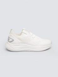 Sneakersy damskie białe TT274040 101. Białe buty sportowe lifestyle BIG STAR, na lato, bez wzorów, z dresówki, sportowe, z okrągłym noskiem, bez zapięcia. Za 189.99 zł.