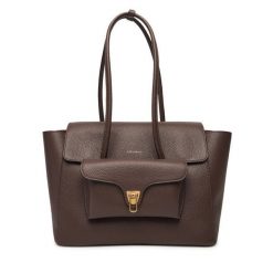Torebka Coccinelle. Brązowe shopper bag Coccinelle, bez wzorów, bez dodatków. Za 1,599.00 zł.