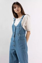 LEE MOM BIB DAMSKIE OGRODNICZKI GREY BALA L39DMMOJ 112108379. Szare kombinezony Lee, l, bez wzorów, bez kołnierzyka, bez ramiączek. Za 239.99 zł.
