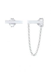 Elli Damskie kolczyki sztyfty Geo łańcuszek trend bloger ze srebra próby 925 Sterling Silver Kolczyki 1 ct. Szare kolczyki Elli, srebrne. Za 208.99 zł.
