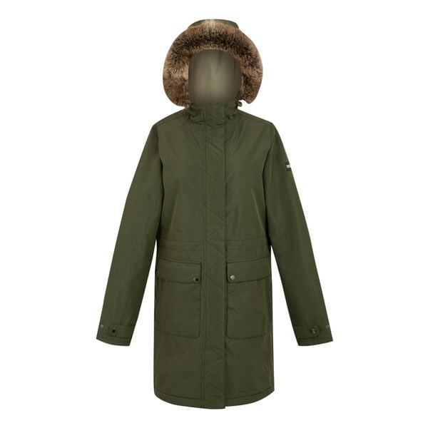 Parka Damska Sabinka II. Zielone płaszcze Regatta, xl, bez wzorów, z elastanu, z kapturem. Za 587.99 zł.