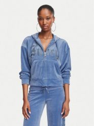 Juicy Couture Bluza Old Gothic JCWAS226333 Niebieski Slim Fit. Niebieskie bluzy bez kaptura Juicy Couture, xxs, bez wzorów, z syntetyku, bez kaptura. Za 429.99 zł.