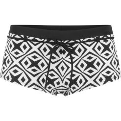 Figi bikini bonprix czarno-biały z nadrukiem. Bikini bonprix. Za 27.99 zł.