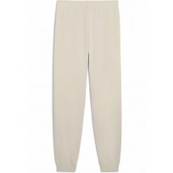 Młodzieżowe spodnie dresowe Essentials Script PUMA Alpine Snow White. Biała spodnie dresowe Puma, bez wzorów, z dresówki. W wyprzedaży za 124.00 zł.