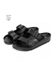 Avispas Klapki "Coachella" w kolorze czarnym rozmiar: 41. Czarne klapki Avispas, bez wzorów, klasyczne, z otwartym noskiem, bez obcasa, bez zapięcia. Za 73.99 zł.