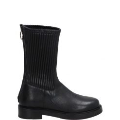 BOTKI DAMSKIE P25305 NERO. Botki Venezia, bez wzorów, ze skóry, bez obcasa, bez zapięcia. Za 319.00 zł.