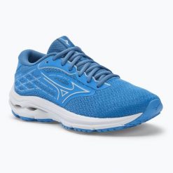 Buty do biegania damskie Mizuno Wave Equate 8 marina/ nimbus cloud/ federal blue. Niebieskie buty do biegania Mizuno, bez wzorów, z materiału, bez zapięcia, do biegania, mizuno wave. Za 319.99 zł.