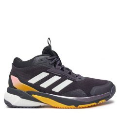 Buty halowe adidas. Czarne buty sportowe lifestyle adidas, bez wzorów, bez zapięcia. Za 749.99 zł.