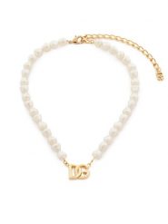Dolce&Gabbana Naszyjnik WNQ6M1 W1111 Biały. Białe naszyjniki Dolce&Gabbana, z tworzywa sztucznego, metalowe. Za 2,289.00 zł.
