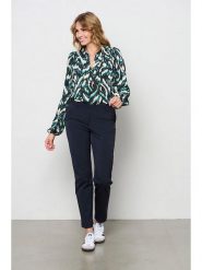 &Co Woman Bluzka w kolorze czarno-kremowo-turkusowym rozmiar: L. Czarne bluzki &Co Woman, l, bez wzorów, z wiskozy, bez kołnierzyka, bez ramiączek. Za 170.95 zł.