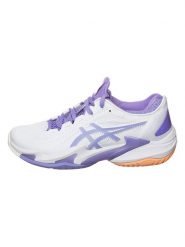 Asics Buty "Court FF 3" w kolorze biało-fioletowym do tenisa rozmiar: 37. Białe buty treningowe ASICS, bez wzorów, bez zapięcia, tenisowe. Za 300.08 zł.