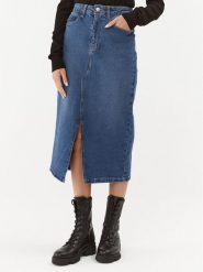 Noisy May Spódnica jeansowa Kath 27030068 Granatowy Regular Fit. Niebieskie spódnice Noisy May, xs, bez wzorów, z bawełny. Za 49.99 zł.