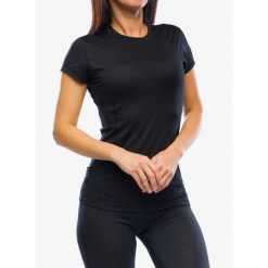 Koszulka merino damska Sensor Merino Air Tee SS. Czarne t-shirty sportowe Sensor, bez wzorów, bez ramiączek. Za 282.99 zł.