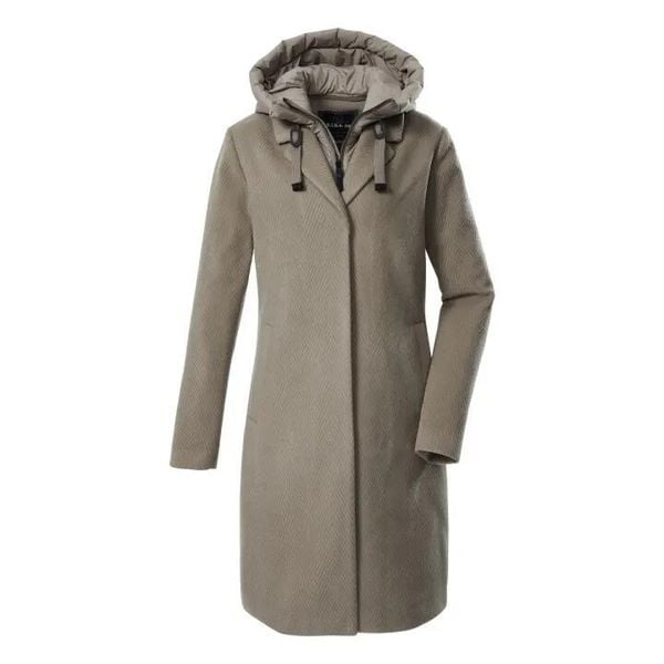 Parka damska z kapturem Killtec GW 20. Brązowe płaszcze Killtec, bez wzorów, z materiału, eleganckie, z kapturem. Za 733.00 zł.