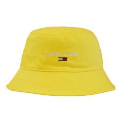 Kapelusz Tommy Jeans Sport Bucket - AW0AW11661-ZGF. Żółte kapelusze Tommy Hilfiger, bez wzorów, z jeansu, sportowe. Za 169.05 zł.