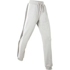 Lekkie spodnie dresowe, długie bonprix jasnoszary melanż. Spodnie dresowe marki bonprix. Za 59.99 zł.