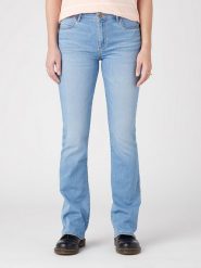 Wrangler Dżinsy "Brooklyn" - Bootcut fit - w kolorze błękitnym rozmiar: W31/L30. Niebieskie jeansy Wrangler, l, z aplikacjami, z bawełny, klasyczne. Za 172.49 zł.