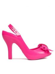 Melissa Sandały Melissa Lady Dragon Hot Ad 33949 Różowy. Czerwone sandały Melissa, bez wzorów, z tworzywa sztucznego, bez obcasa, na słupku, bez zapięcia. Za 399.99 zł.