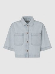 Pepe Jeans Koszula dżinsowa "Elle" w kolorze błękitnym rozmiar: M. Niebieskie koszule Pepe Jeans, m, bez wzorów, z jeansu, bez kołnierzyka, bez ramiączek. Za 175.67 zł.