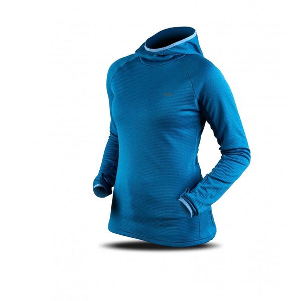 Bluza Trimm VERONA. Niebieskie bluzy TRIMM, na zimę, bez wzorów, z dzianiny, z kapturem, narciarskie. W wyprzedaży za 90.44 zł.