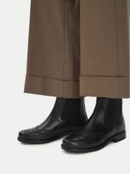Lasocki Sztyblety CEO-WI16-ALBA3-13 Czarny. Czarne botki Lasocki, bez wzorów, ze skóry, bez obcasa, na płaskiej podeszwie, bez zapięcia. Za 249.99 zł.