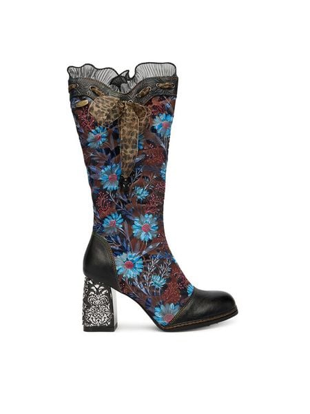 Laura Vita Kozaki Kinoao 45 Czarny. Czarne kozaki LAURA VITA, bez wzorów, ze skóry, bez obcasa, na słupku, bez zapięcia. Za 509.99 zł.