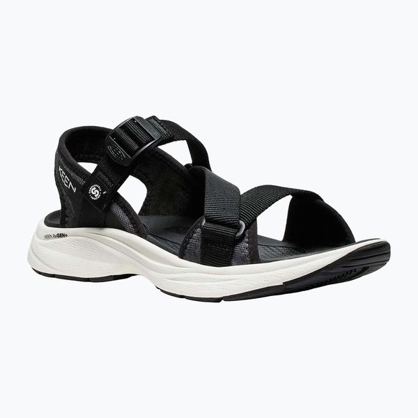 Sandały damskie KEEN Leiki OT. Czarne sandały Keen, bez wzorów, sportowe, bez obcasa, bez zapięcia. Za 299.99 zł.