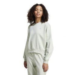 Bluza damska ADIDAS Gym & Pilates. Zielone bluzy adidas, l, bez wzorów, z bawełny, bez kaptura, na fitness i siłownię. W wyprzedaży za 129.99 zł.