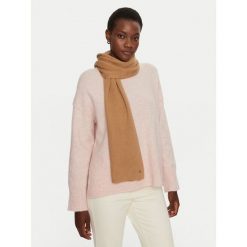 Szalik Tommy Hilfiger. Brązowe szaliki i kominy Tommy Hilfiger, bez wzorów. Za 279.99 zł.