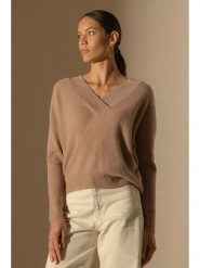 Perfect Cashmere Kaszmirowy sweter "Grainne" w kolorze karmelowym rozmiar: XL. Brązowe swetry Perfect Cashmere, xl, bez wzorów, z kaszmiru, bez ramiączek. Za 456.99 zł.