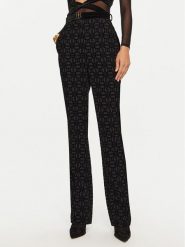 Elisabetta Franchi Spodnie materiałowe PA-051-47E2-V430 Czarny Regular Fit. Czarne spodnie materiałowe Elisabetta Franchi, bez wzorów, z materiału. Za 1,019.00 zł.