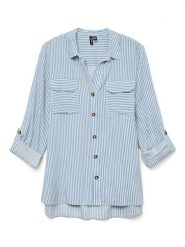 Vero Moda Koszula w kolorze błękitno-białym rozmiar: XL. Białe koszule Vero Moda, s, bez wzorów, z wiskozy, klasyczne, bez kołnierzyka, bez ramiączek. Za 92.42 zł.
