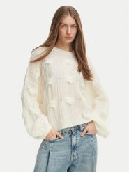 BOSS Sweter 50569870 Kremowy Relaxed Fit. Białe swetry Boss, l, bez wzorów, z wełny, bez ramiączek. Za 999.99 zł.