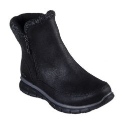 Buty Skechers Synergy - Lovely Collab, Kobiety. Czarne buty trekkingowe Skechers, ze skóry ekologicznej, bez zapięcia. Za 590.00 zł.