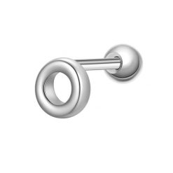 Glanzstücke München Piercing Litera O ze srebra próby 925 w kolorze srebrnym Kolczyki 1 ct Damski. Szare kolczyki Glanzstücke München, srebrne. Za 110.49 zł.