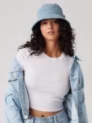 Levi's Kapelusz w kolorze błękitnym rozmiar: L. Niebieskie kapelusze Levi's, bez wzorów, z materiału. Za 106.38 zł.