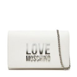 Torebka LOVE MOSCHINO. Białe kopertówki Love Moschino, bez wzorów, bez dodatków. Za 409.99 zł.