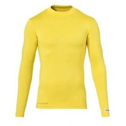 Podkoszulka z długim rękawem Uhlsport Distinction. Żółte bielizna termoaktywna damska Uhlsport, bez wzorów, bez ramiączek, do piłki nożnej. Za 216.50 zł.