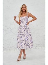 Tazga Sukienka w kolorze biało-niebieskim rozmiar: 34. Białe sukienki Tazga, bez wzorów, bez kołnierzyka, bez ramiączek, maxi. Za 104.39 zł.