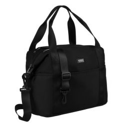 Shopperka czarna Peterson PTN CTY-12. Czarne torebki klasyczne Peterson, bez wzorów, z nylonu, klasyczne, przez ramię, bez dodatków. Za 89.99 zł.