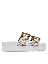 Versace Jeans Couture Klapki 78VA3SM1 ZS366 G03 Biały. Białe klapki Versace Jeans Couture, bez wzorów, z jeansu, bez obcasa, bez zapięcia. Za 519.99 zł.
